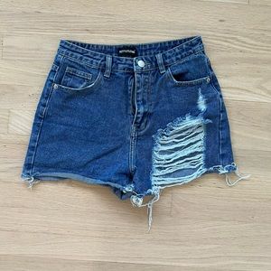 Distressed Denim Shorts